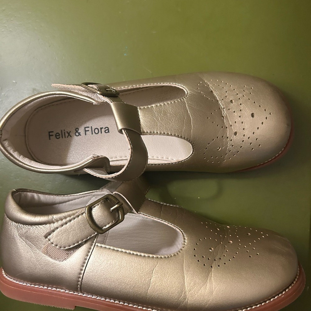 Gold Kids Shoes